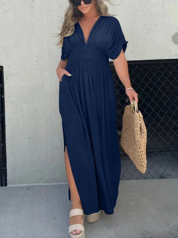 Cambria™ | Maxikleid mit V-Ausschnitt