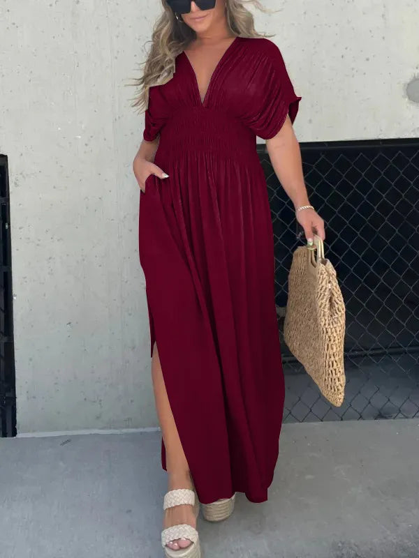Cambria™ | Maxikleid mit V-Ausschnitt