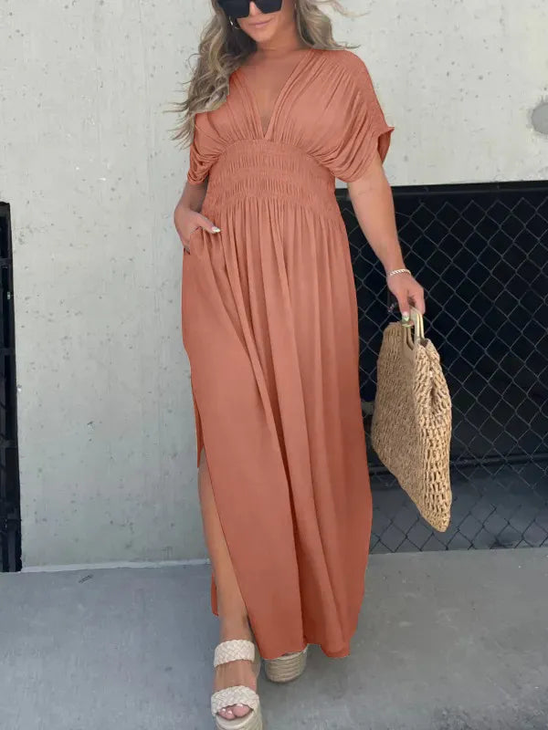 Cambria™ | Maxikleid mit V-Ausschnitt