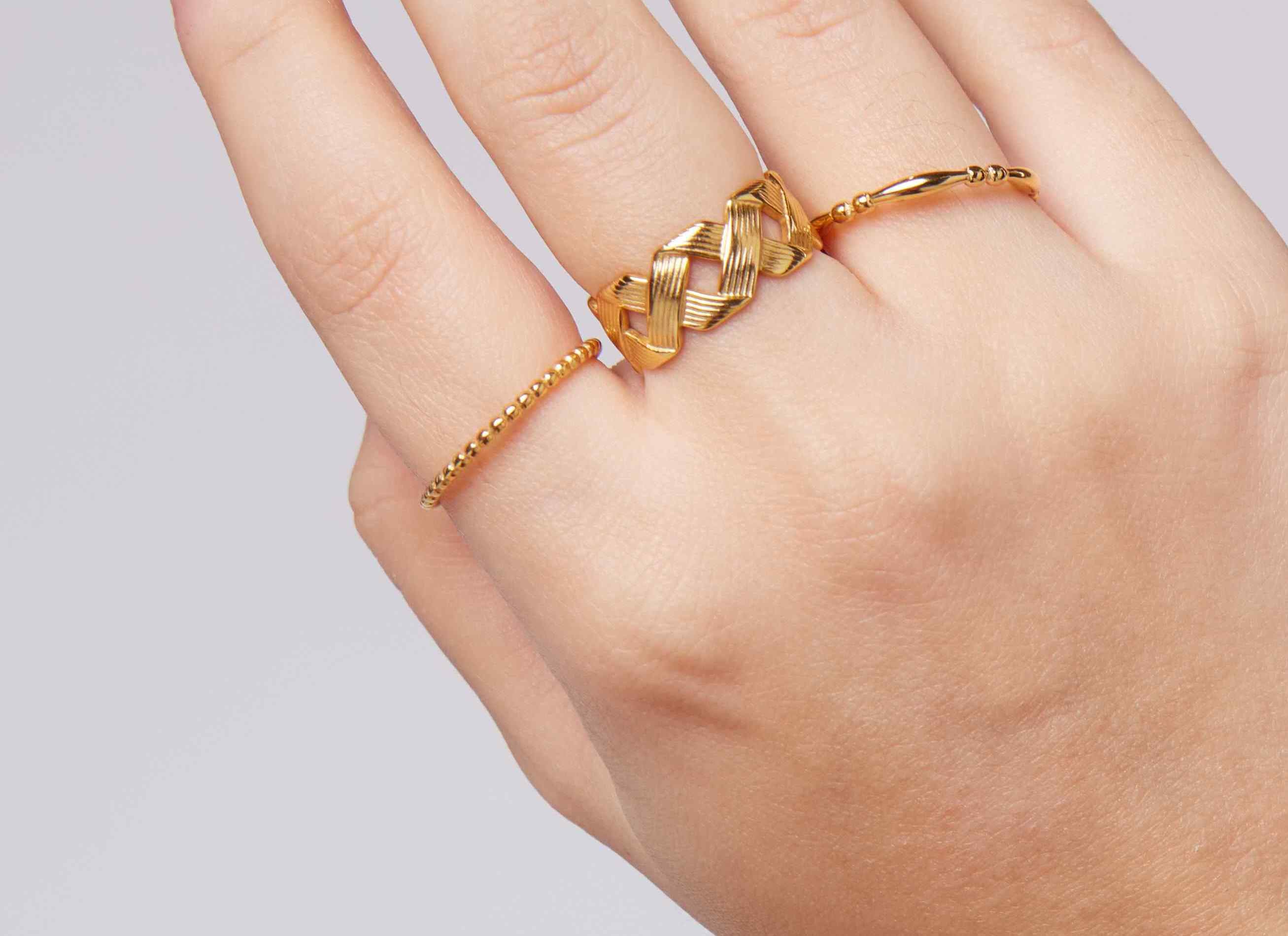 Thin Caviar Ring