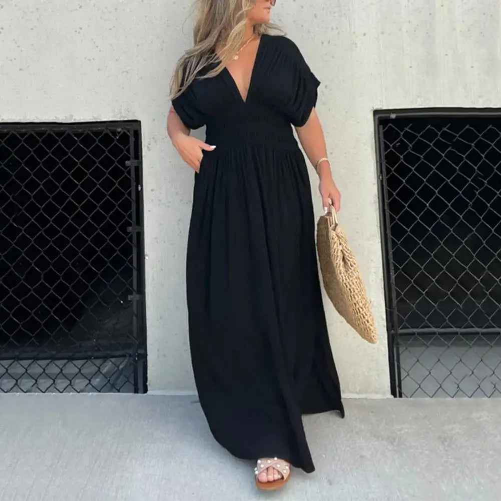 Cambria™ | Maxikleid mit V-Ausschnitt