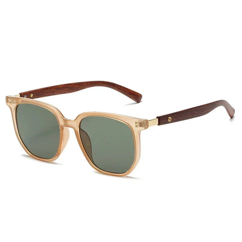 Retro Vibe Zonnebril - Hout / Luxe - Tijdloos Retro Design