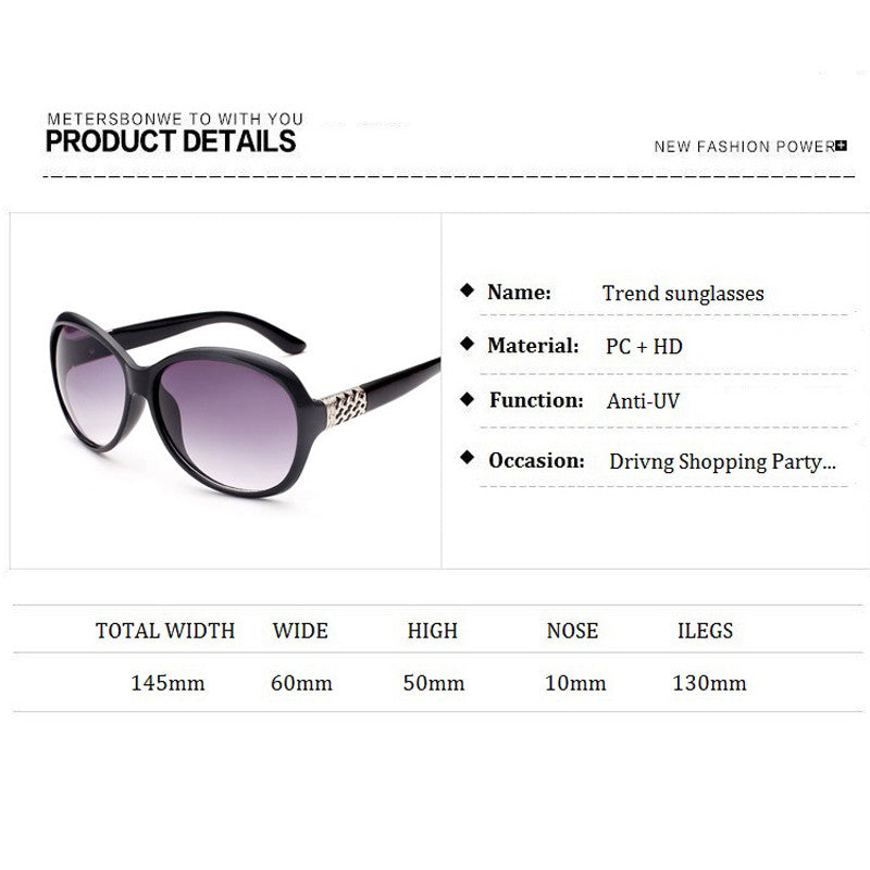 Elegante ovale Sonnenbrille für Damen
