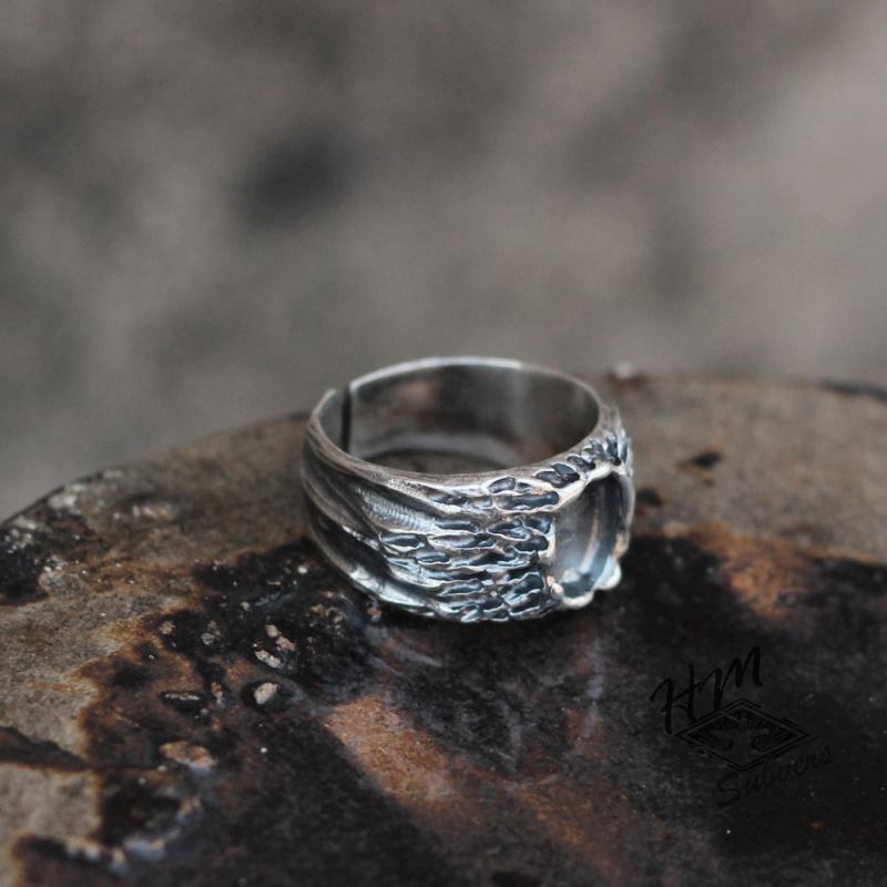 VINTAGE VOLCANO TURQUOISE SILVER RING