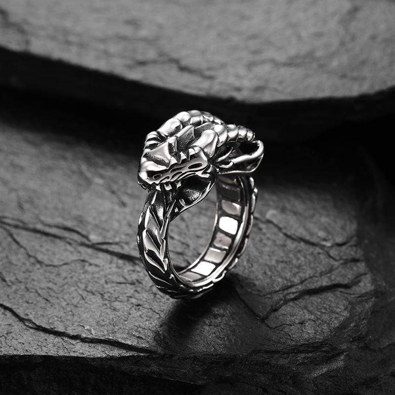 GOTHIC DEMON DRAGON STAINLESS STEEL RING