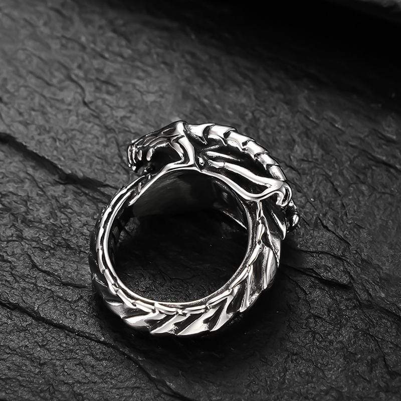 GOTHIC DEMON DRAGON STAINLESS STEEL RING