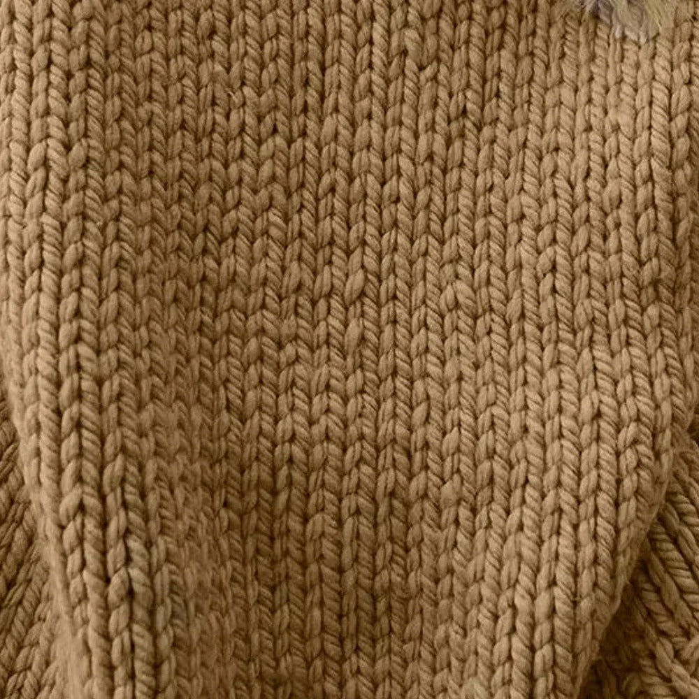 Stella - Lässiger Strickpullover mit halblangem Kragen 