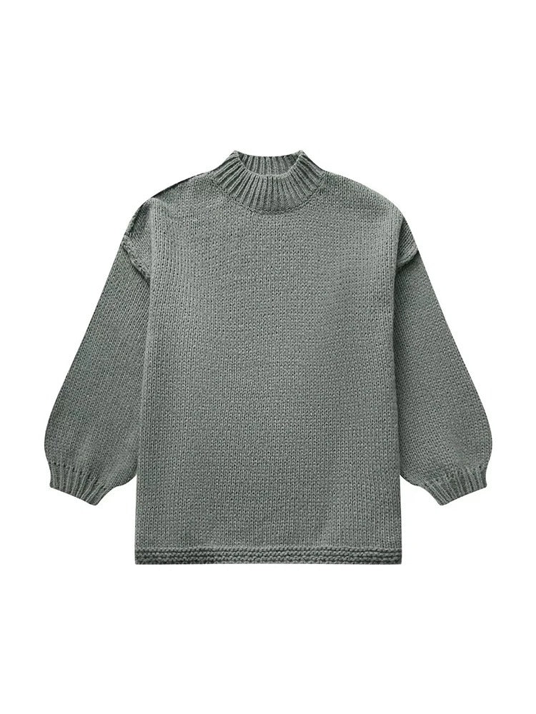 Stella - Lässiger Strickpullover mit halblangem Kragen 