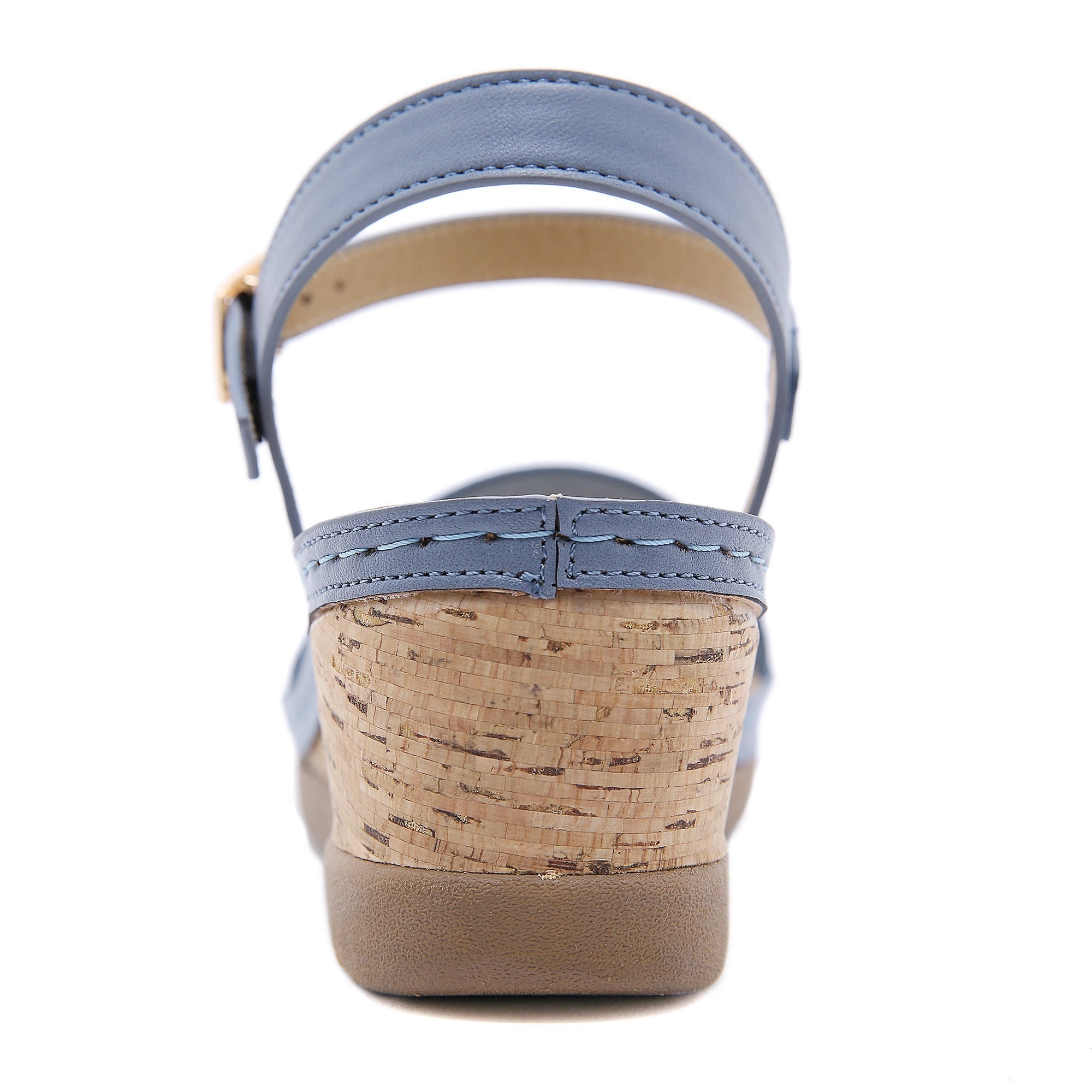 SIKETU | SLINGBACK MIT OFFENER ZEHENSCHEIBE UND KEIL - BLAU 