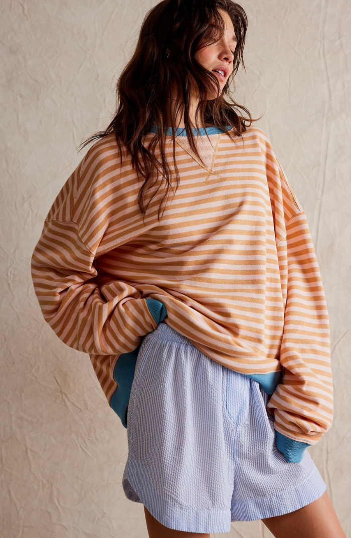 MANA | Gestreifter Oversize-Pullover