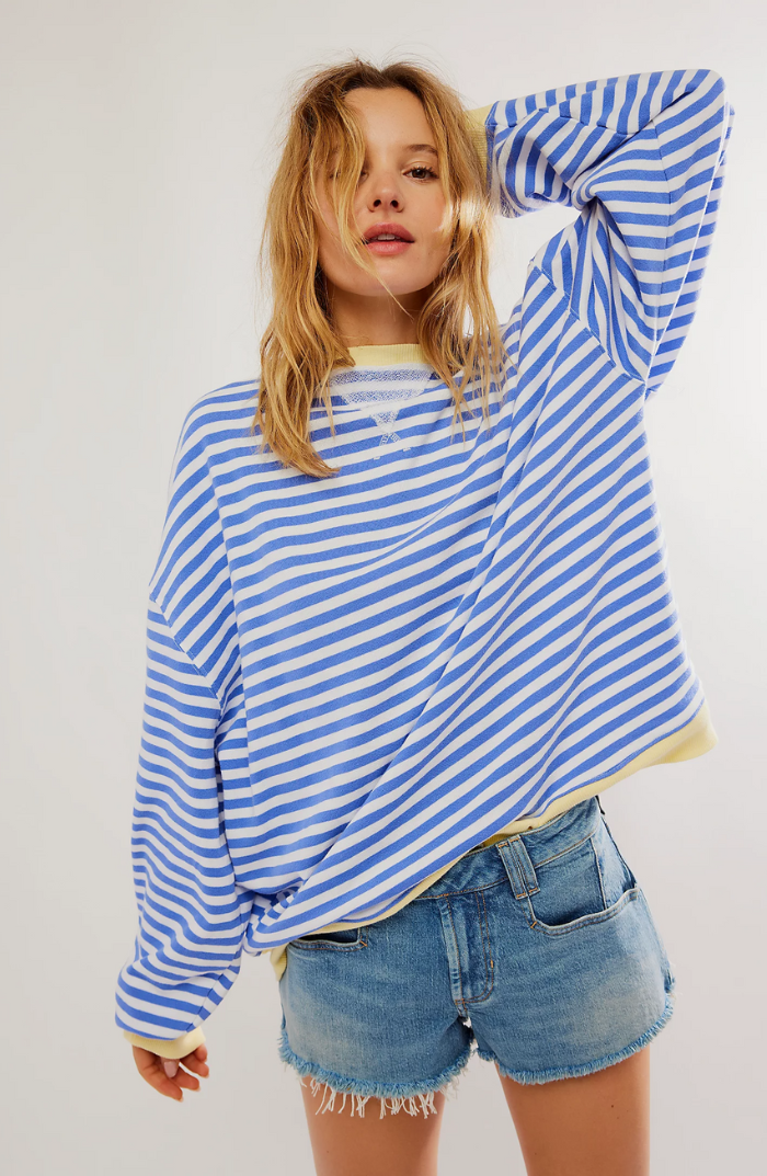 MANA | Gestreifter Oversize-Pullover