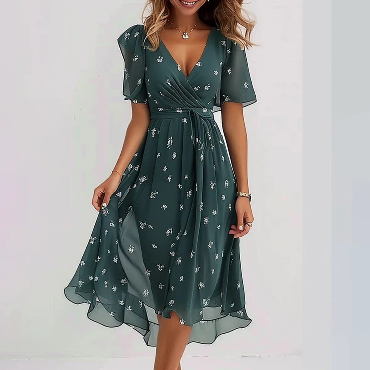 Grace™ Elegantes Kurzarmkleid