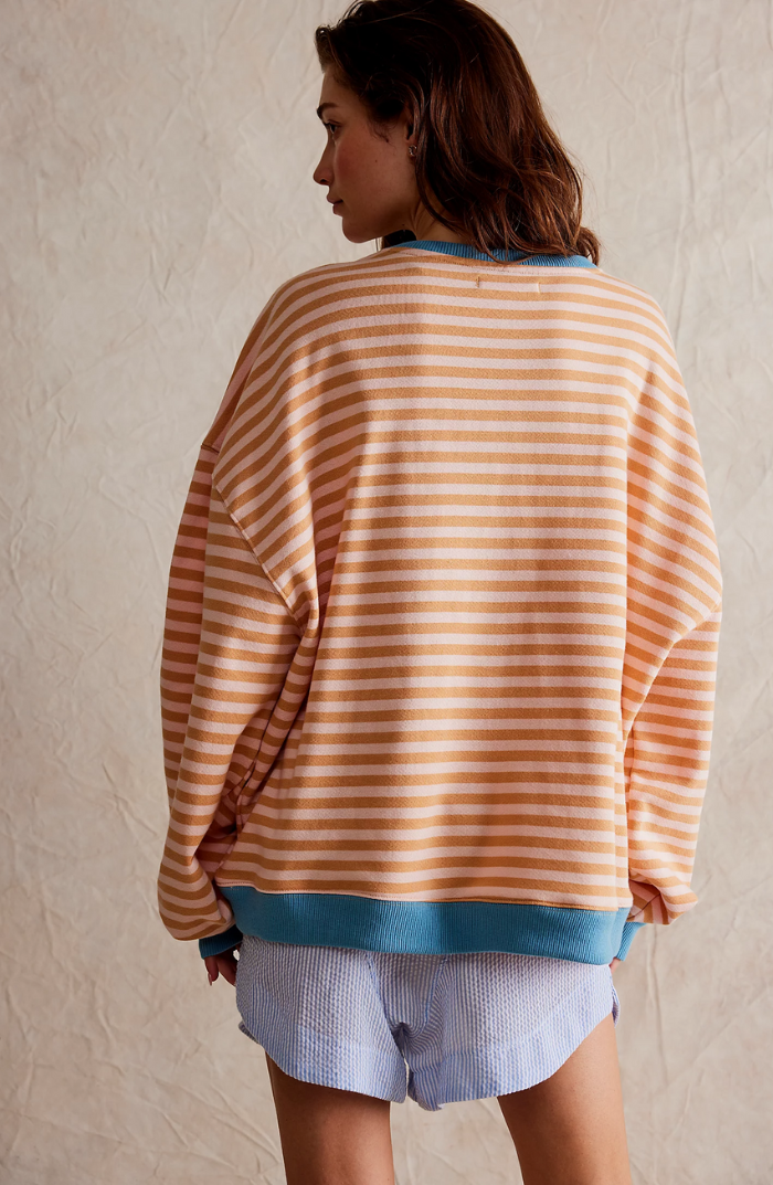 MANA | Gestreifter Oversize-Pullover
