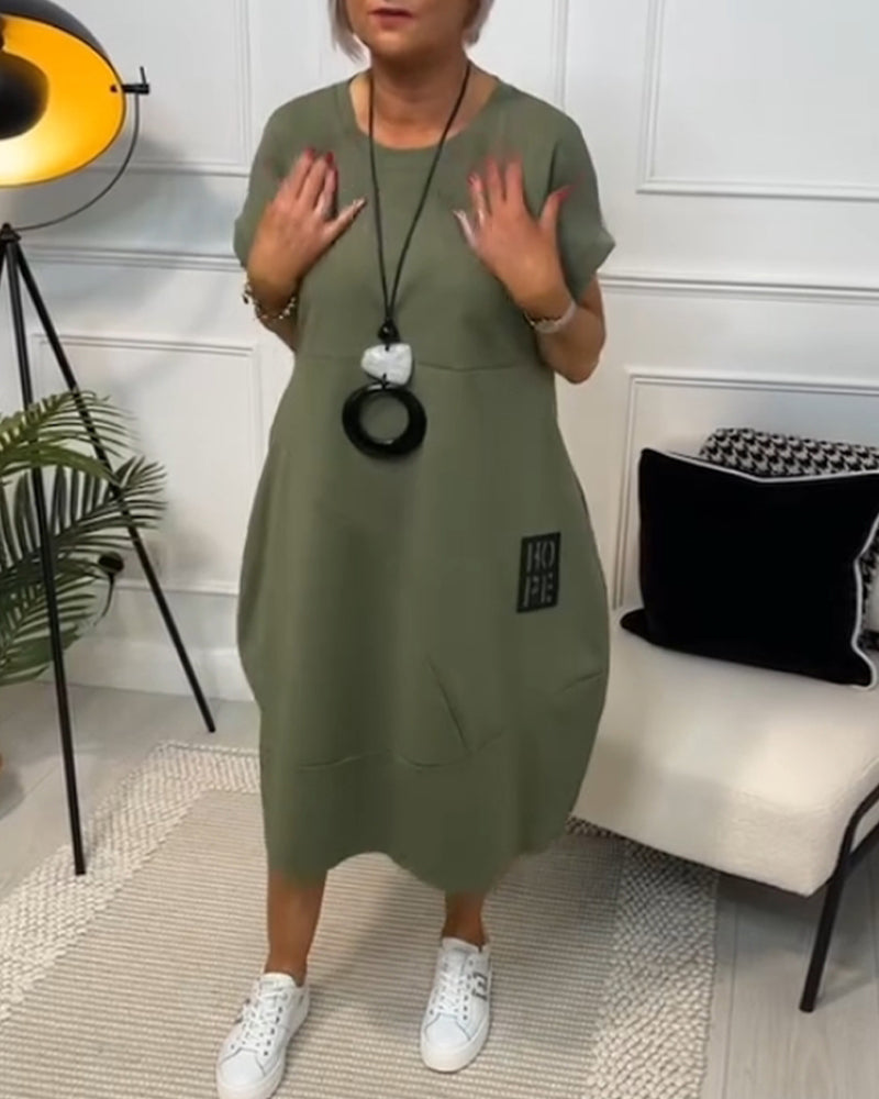 Aria™ - Stilvolles kurzärmliges Kleid 