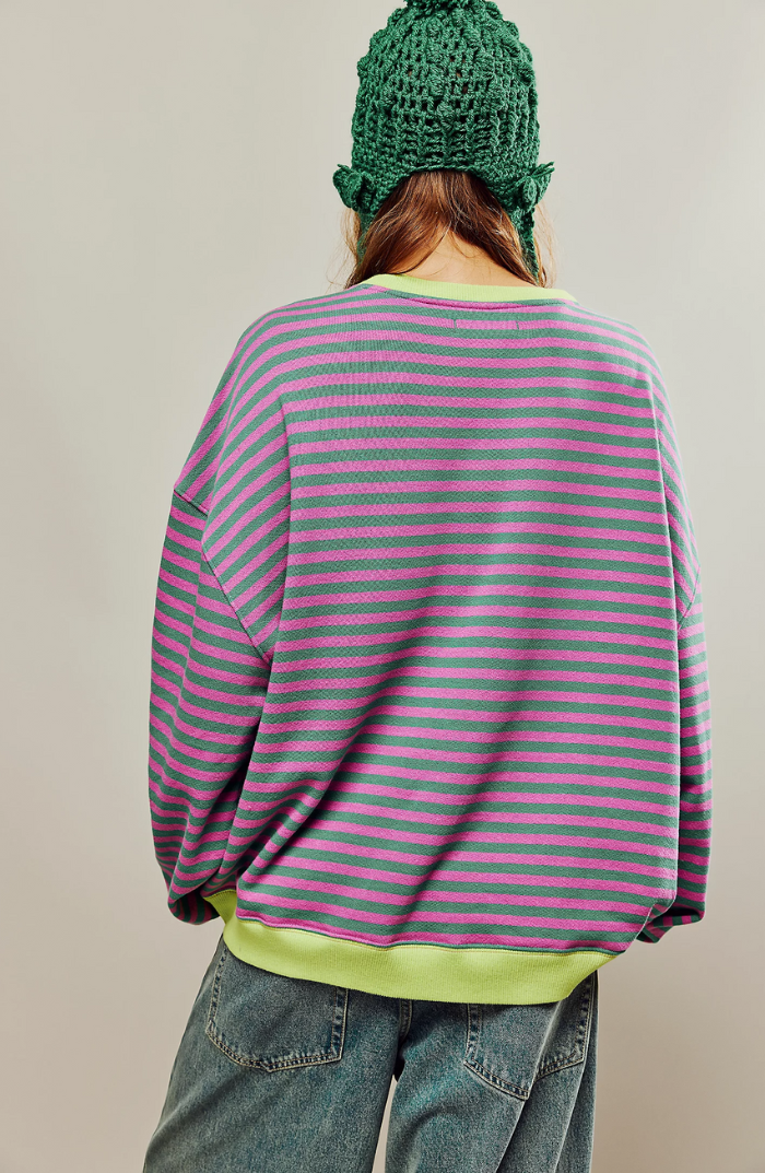 MANA | Gestreifter Oversize-Pullover