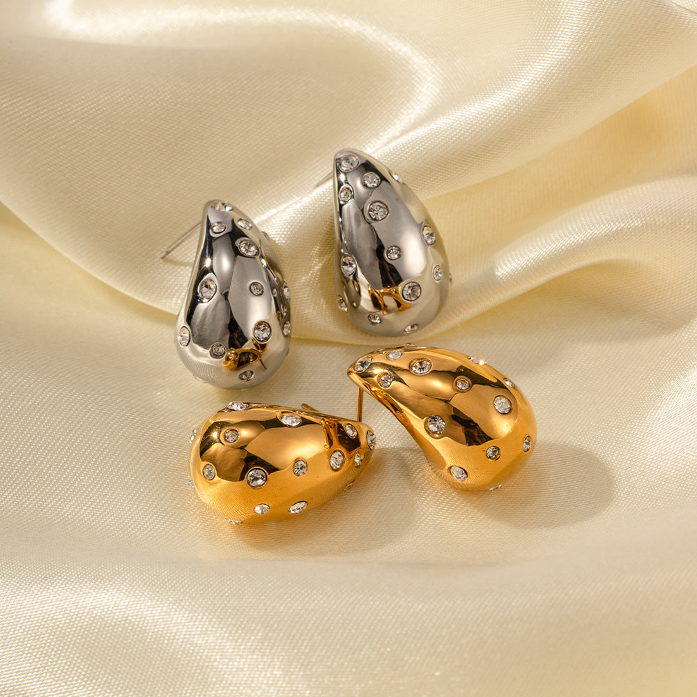 Pendientes de lágrima brillante 