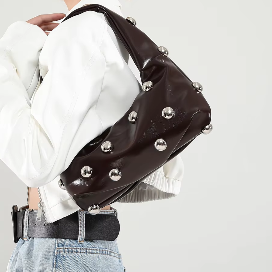 Shoulder bag with rivets "Roxy"