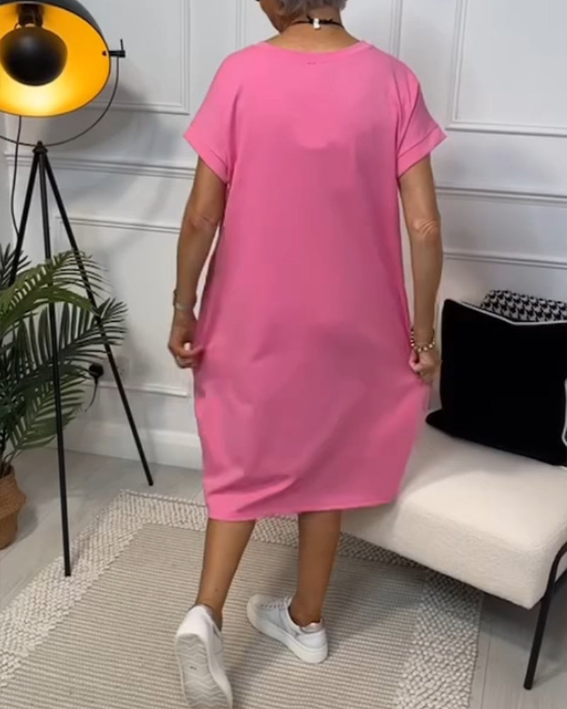 Aria™ - Stilvolles kurzärmliges Kleid 