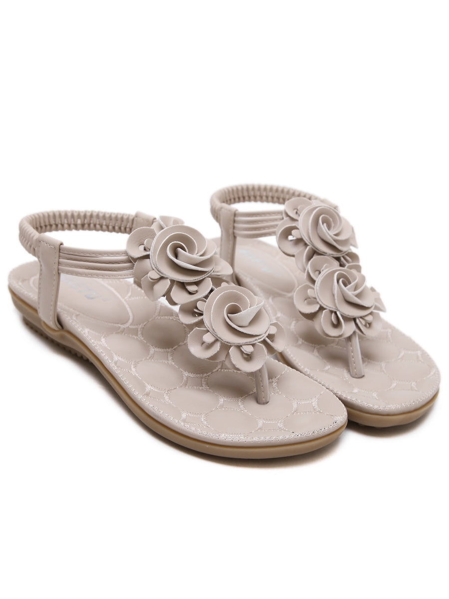 SIKETU | Apricot Rosette Sandals