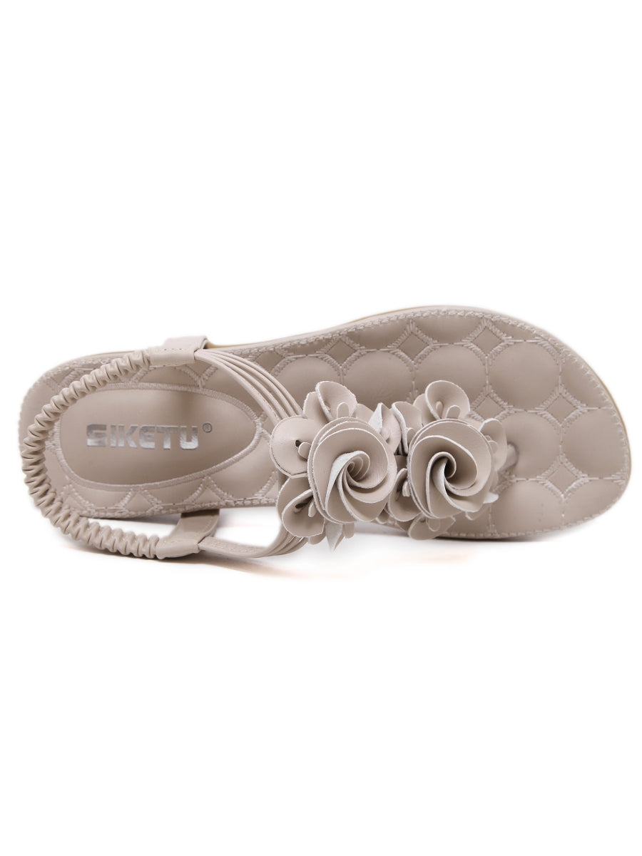 SIKETU | Apricot Rosette Sandals