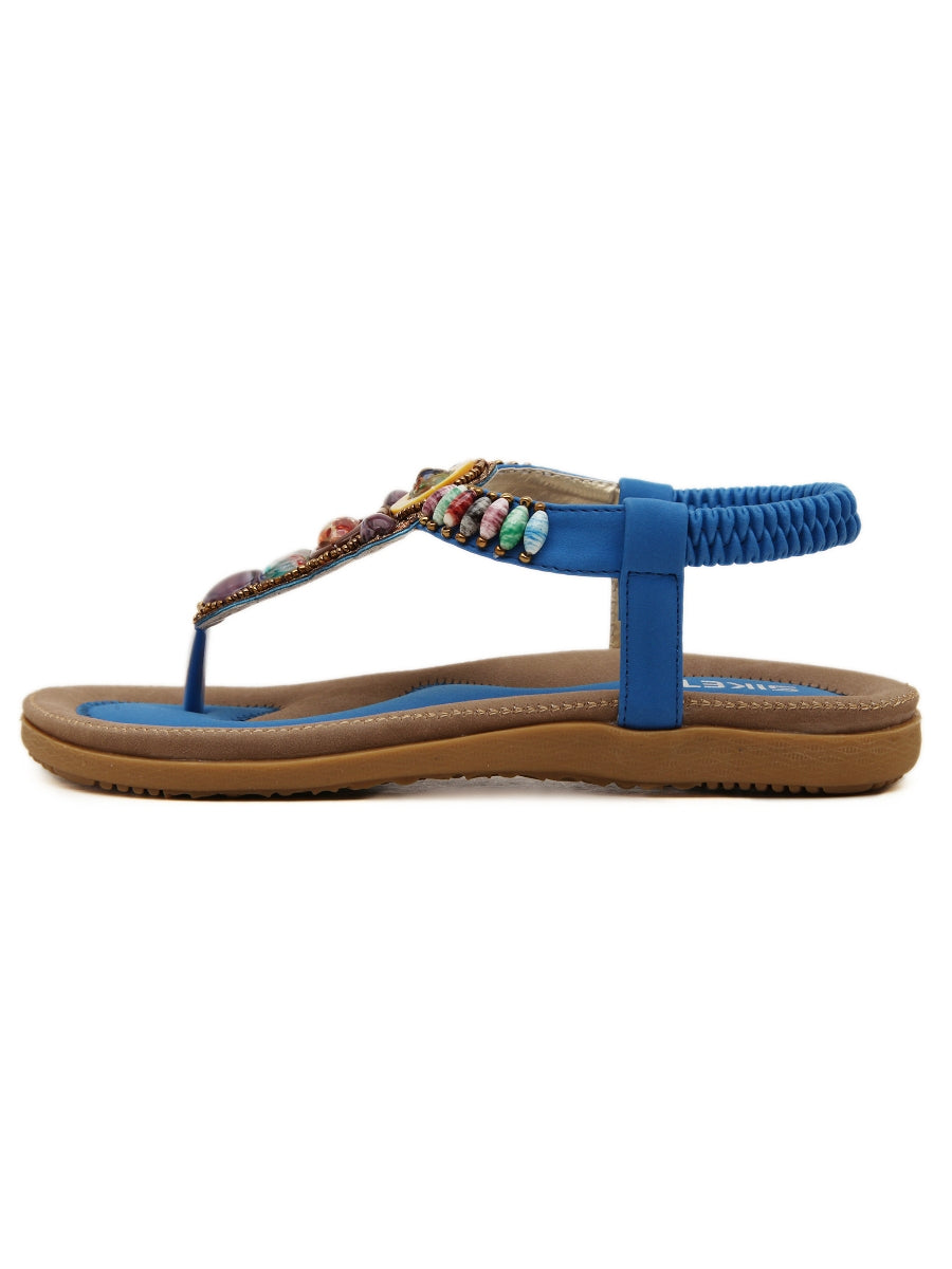 SIKETU | BLUE BEADED SANDAL