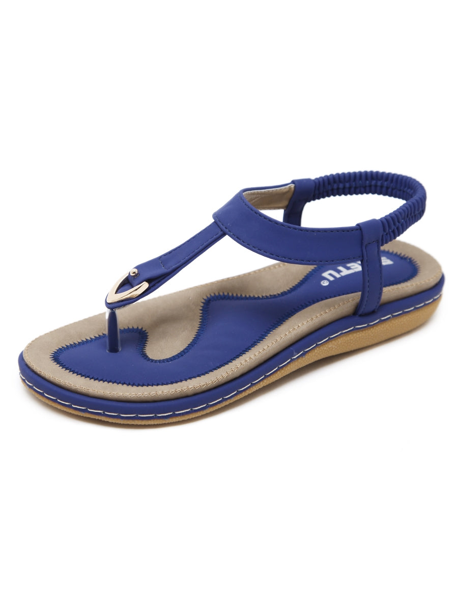 SIKETU | SIGNATURE T-RIEMEN BLAU SLINGBACK-SANDALEN