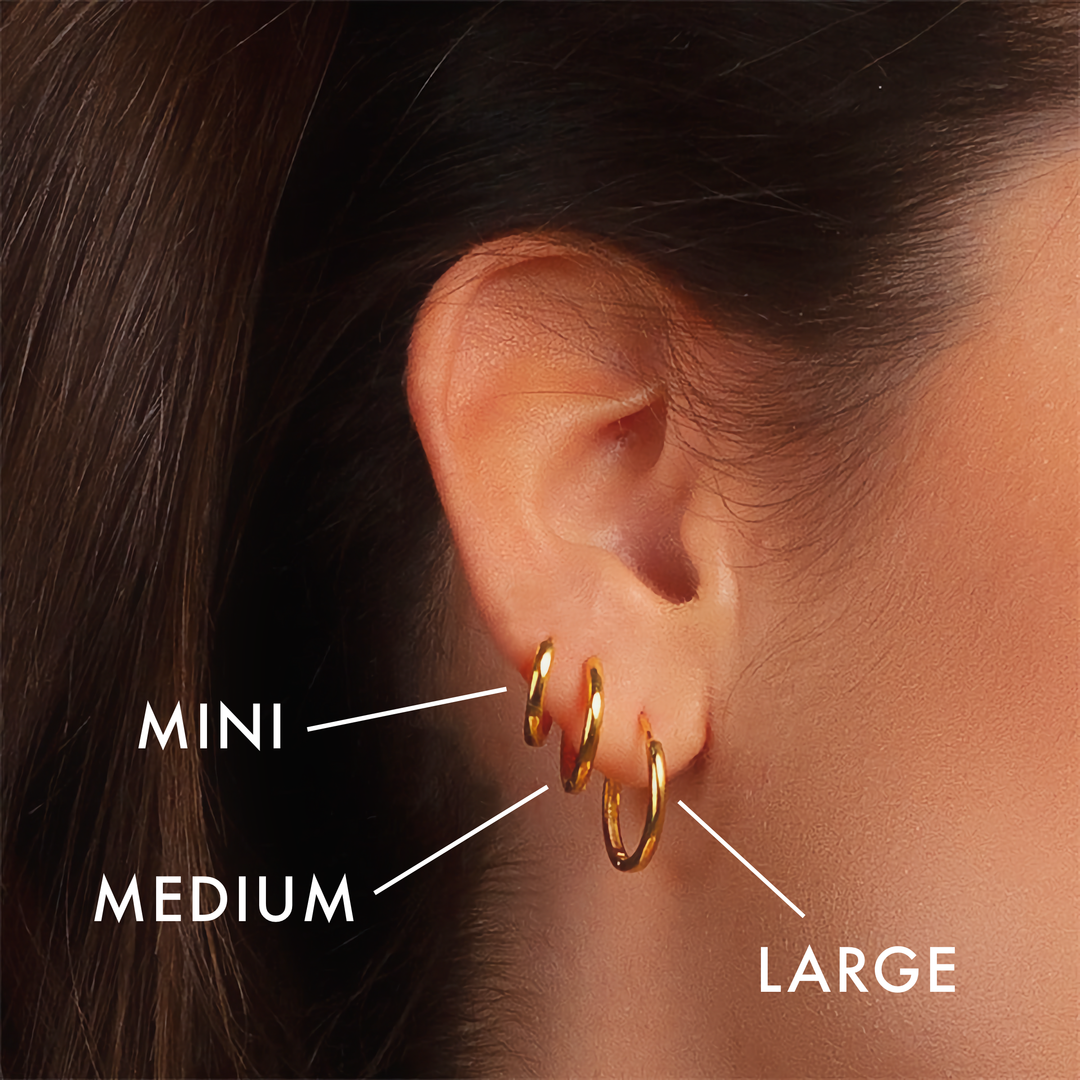 Juego de pendientes de aro Orbita