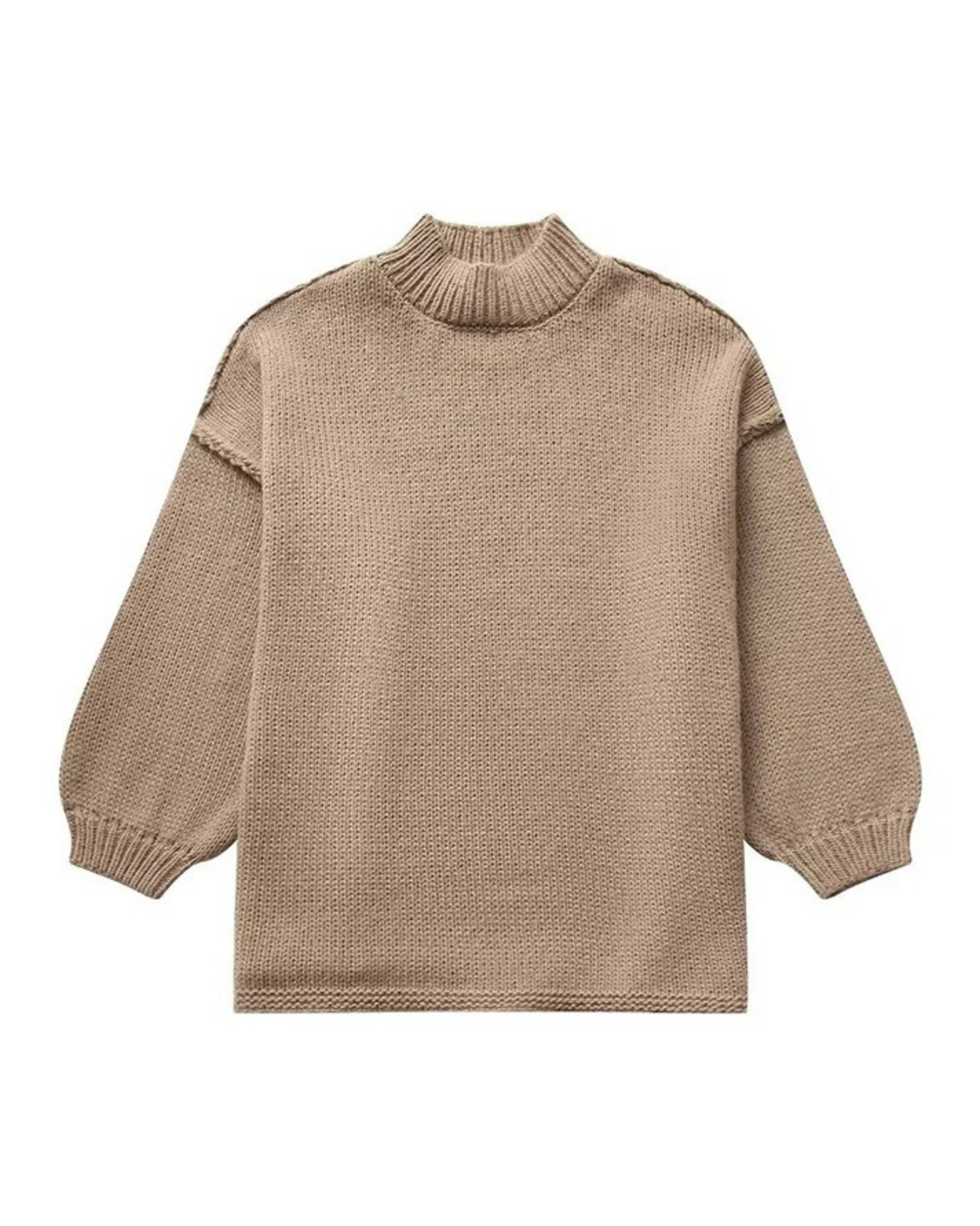Stella - Lässiger Strickpullover mit halblangem Kragen 