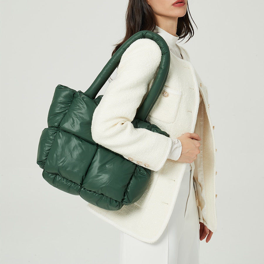 Casual Puffer Tote Handbag