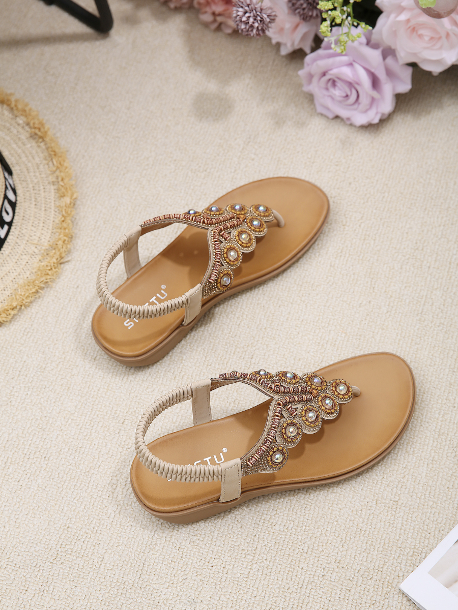 SIKETU | VINTAGE V-STRAP RHINESTONE SANDAL