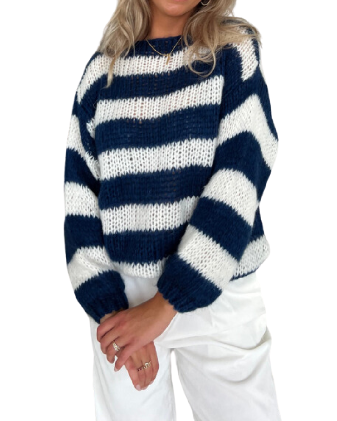 Louisa™ l Gestrickter Streifenpullover