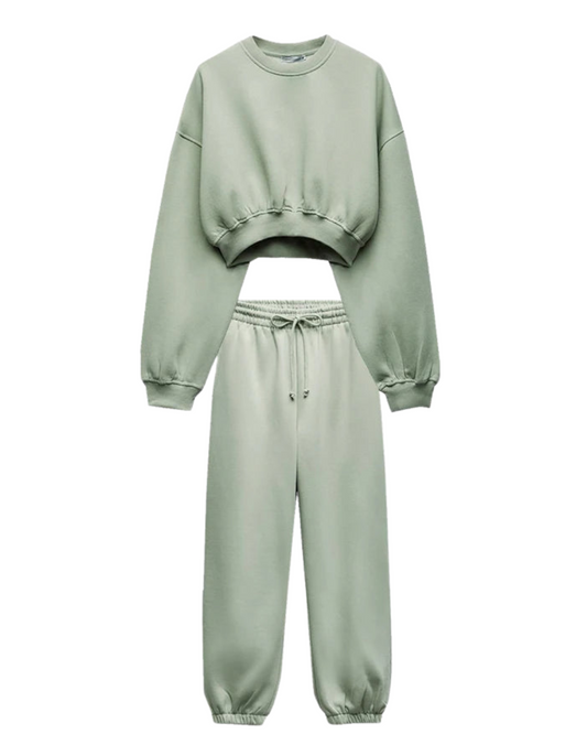 Merel | Two-Piece Crop Top Comfort Set