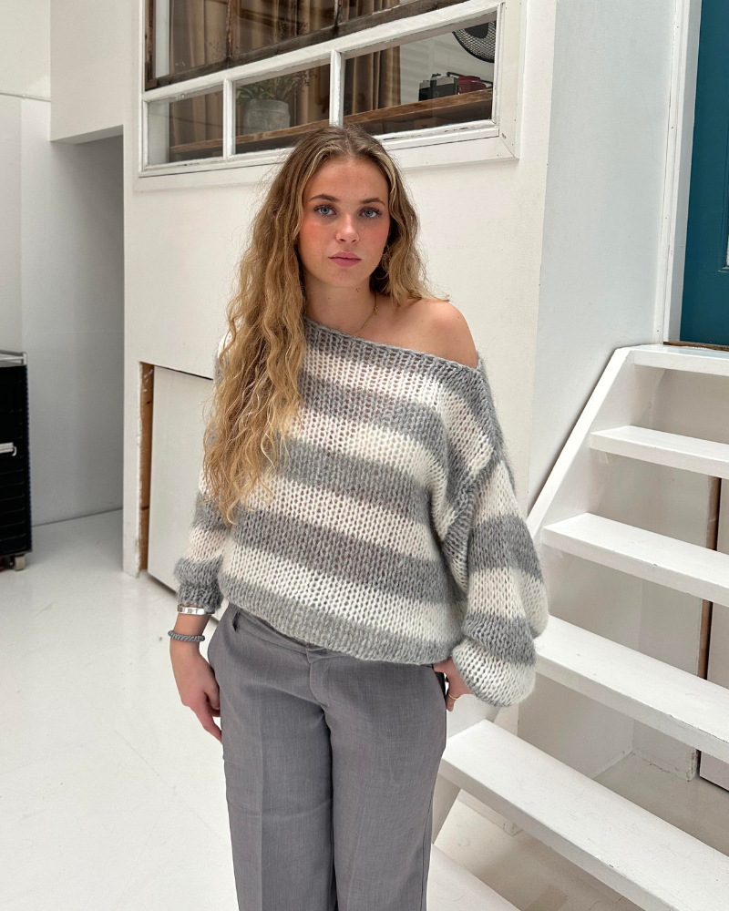 Louisa™ l Gestrickter Streifenpullover
