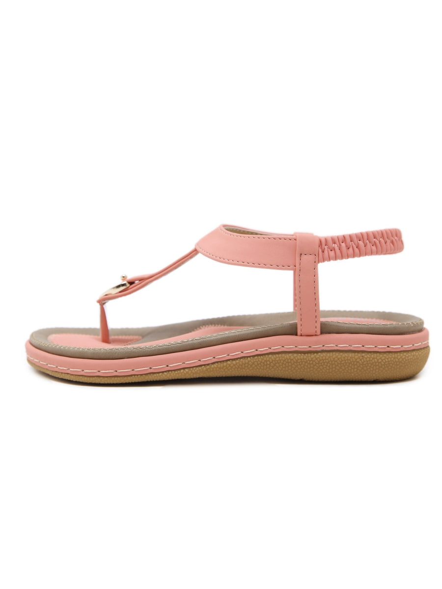 SIKETU | SIGNATURE T-STRAP PEACH SLINGBACK SANDAL