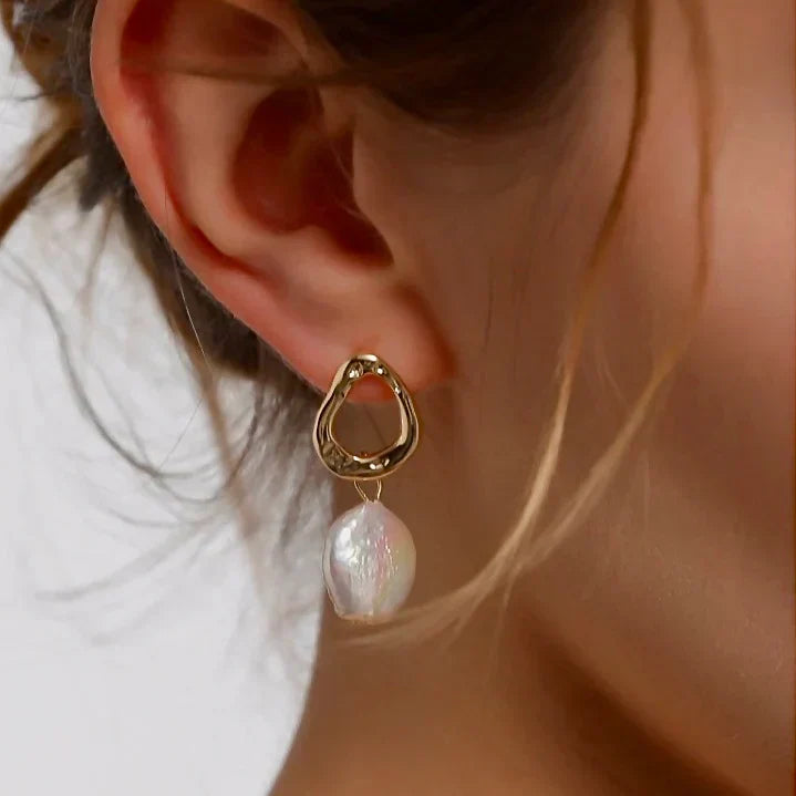 Pendientes de perlas crepusculares