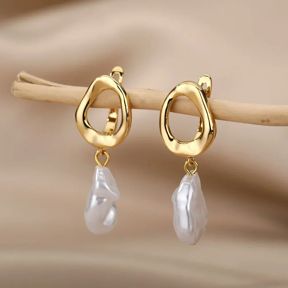 Pendientes de perlas crepusculares