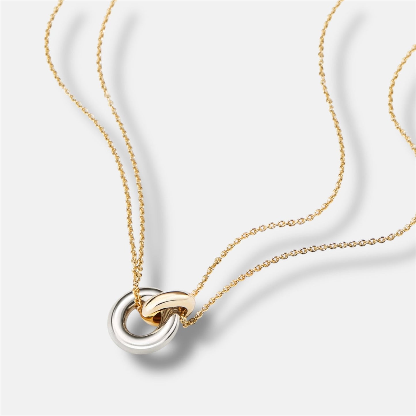 Two-tone Unity Ring Necklace