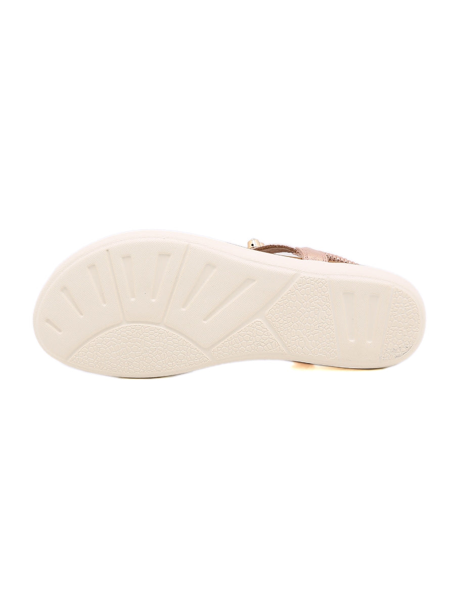 SIKETU | ROSEGOLD V-STRAP PEARL SANDAL