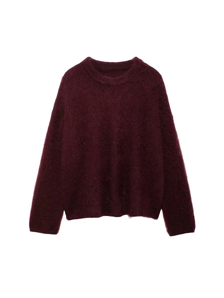 Tess | Viral Burgunder Pullover