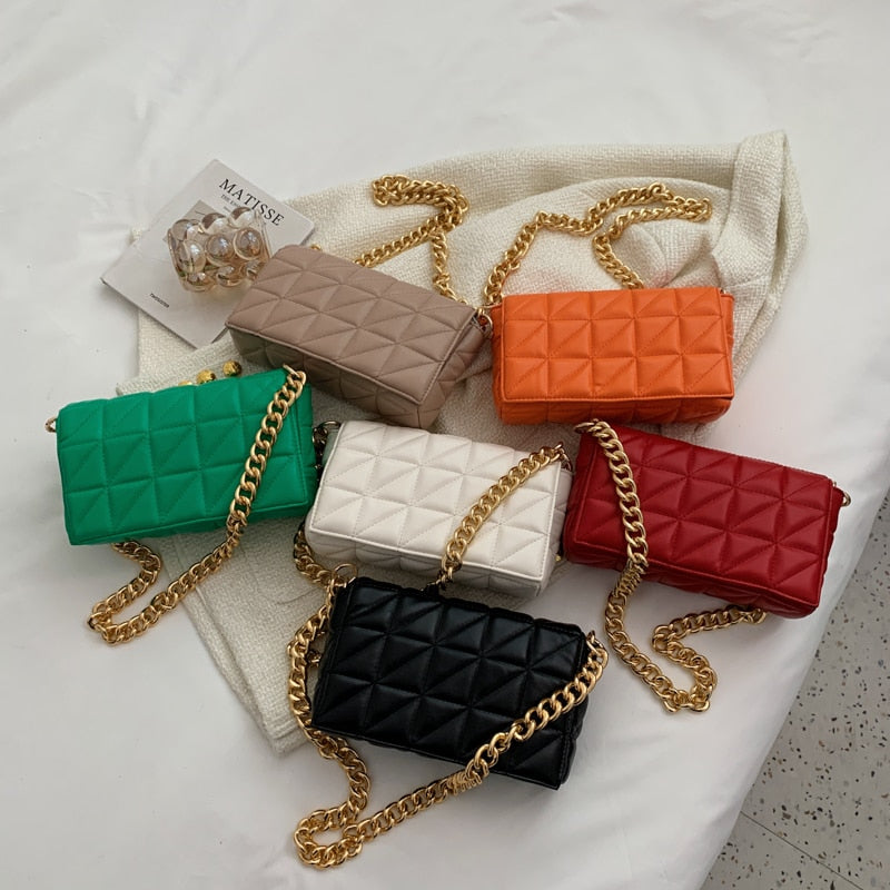 Gold Chain Quilted Handbag