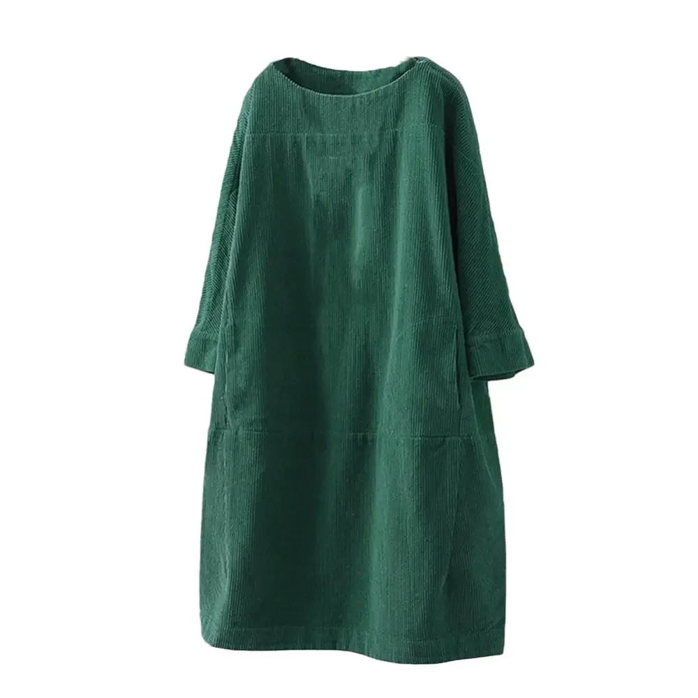 Vestido de pana verde