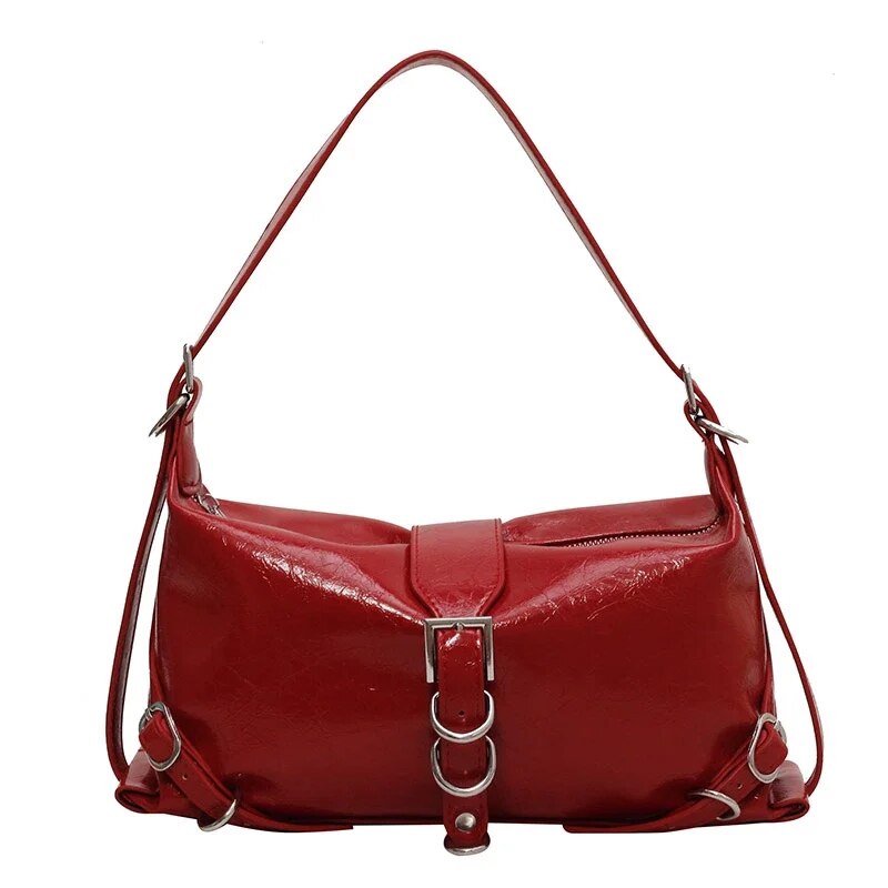 Metallic Accent Shoulder Bag