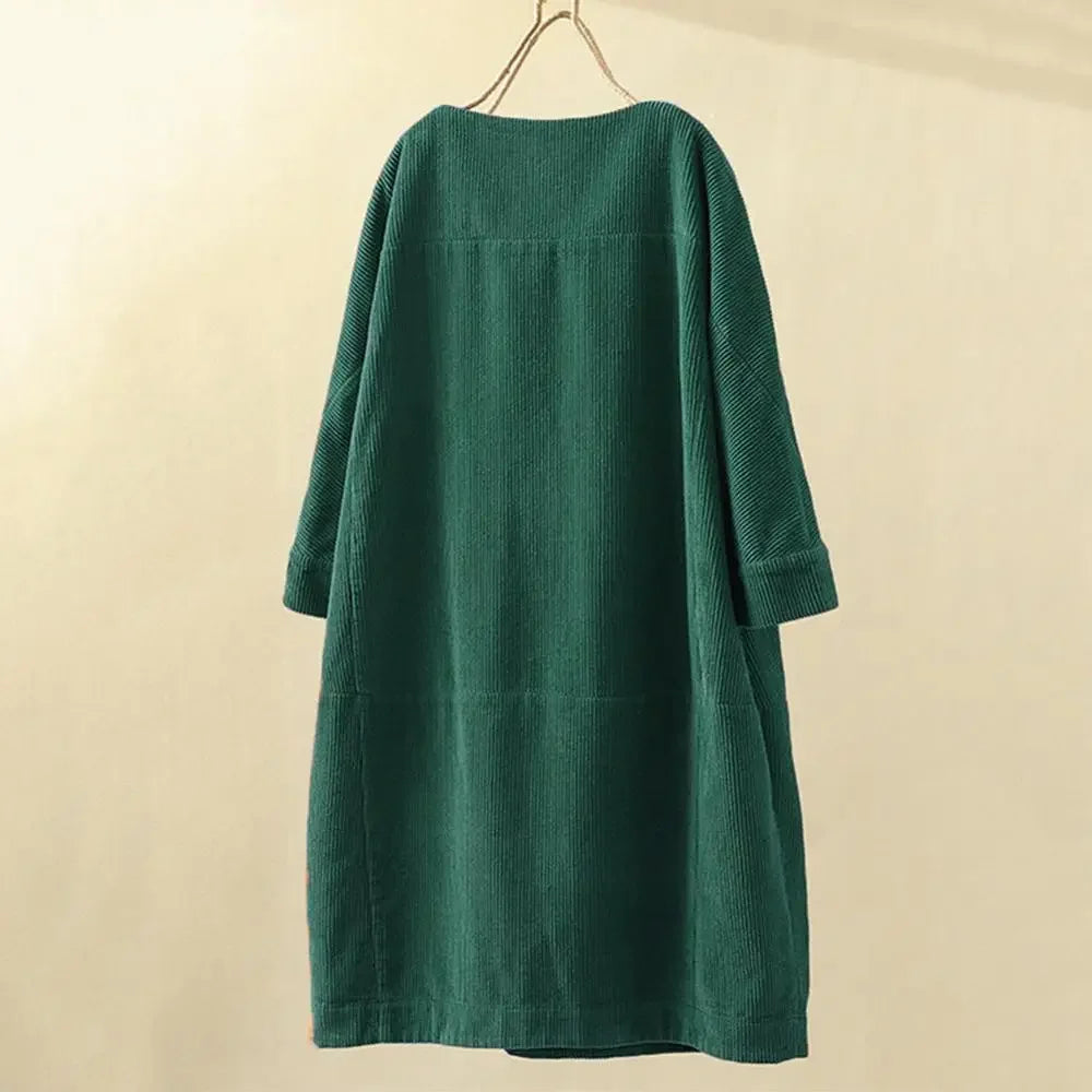 Vestido de pana verde