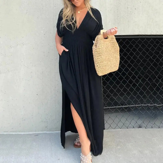 Cambria™ | Maxikleid mit V-Ausschnitt