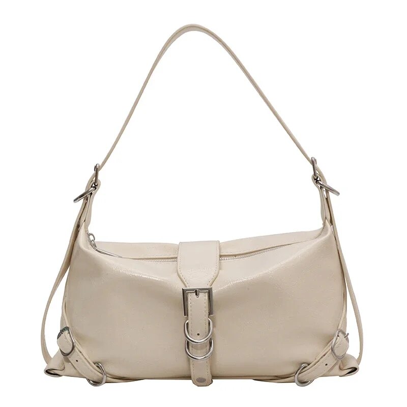 Schultertasche mit metallischem Akzent 