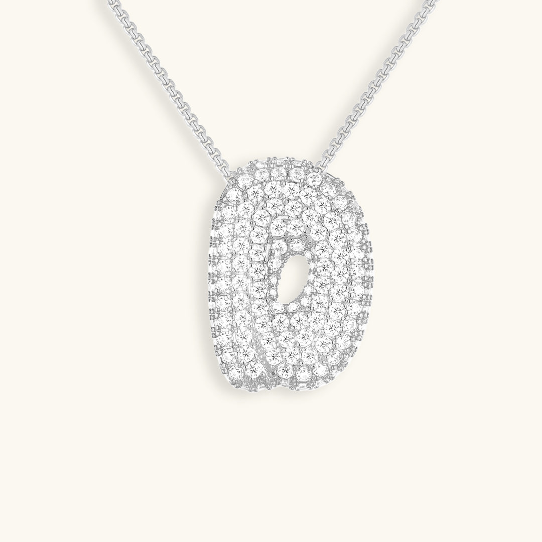 Diamond Initial Bubble Necklace