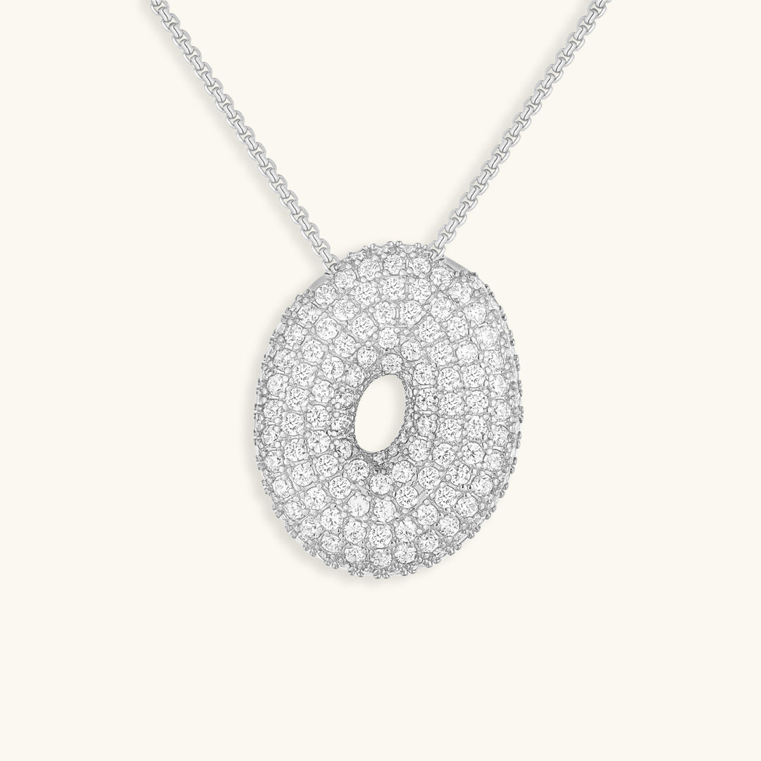 Diamond Initial Bubble Necklace