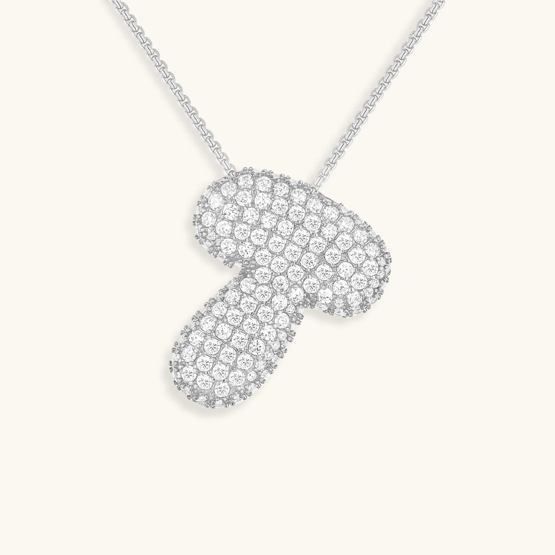 Diamond Initial Bubble Necklace
