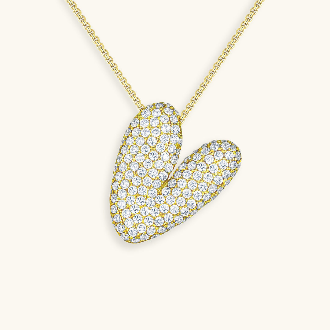 Diamond Initial Bubble Necklace