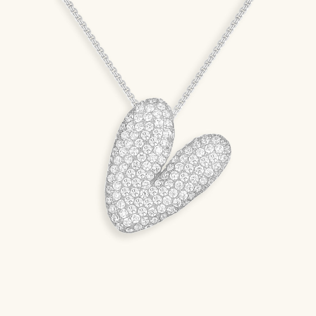Diamond Initial Bubble Necklace